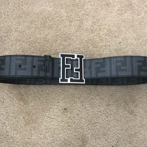 Fendi Zucca College Monogram FF Black Belt
